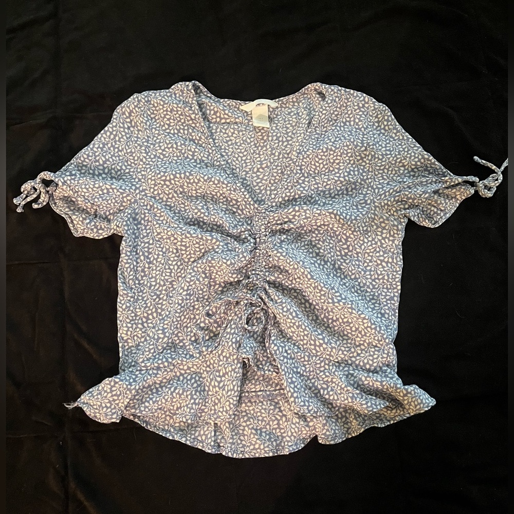 H&M Blue Floral Top